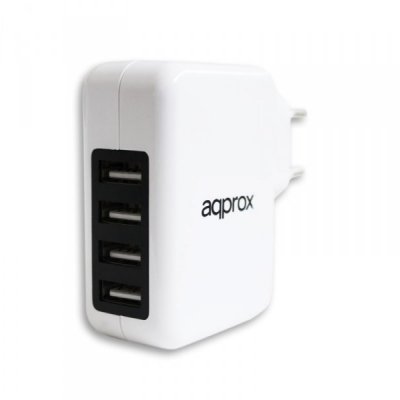 approx appusbwall4pW Cargador 4 Usb 5v1A Blanco